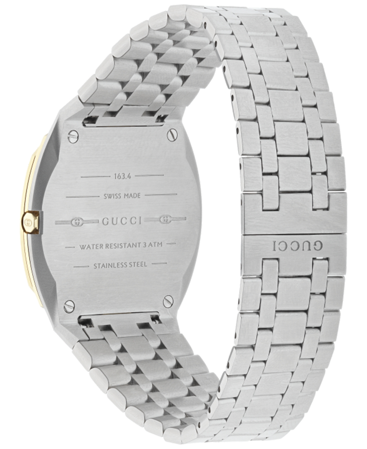 Shop Gucci Men's Swiss 25h Stainless Steel Bracelet Watch 38mm In Gold