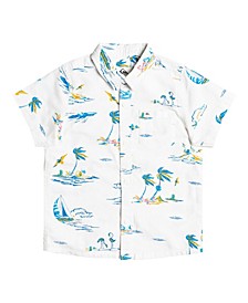 Little Boys Island Breeze Regular-Fit Tropical-Print Shirt