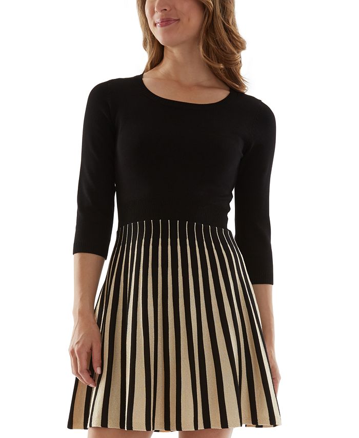 BCX Juniors Metallic Striped Sweater Dress Macy s