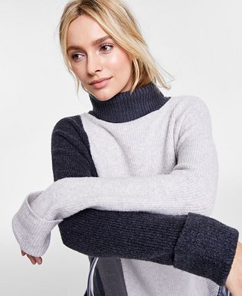 French Connection - Colorblocked Turtleneck Sweater