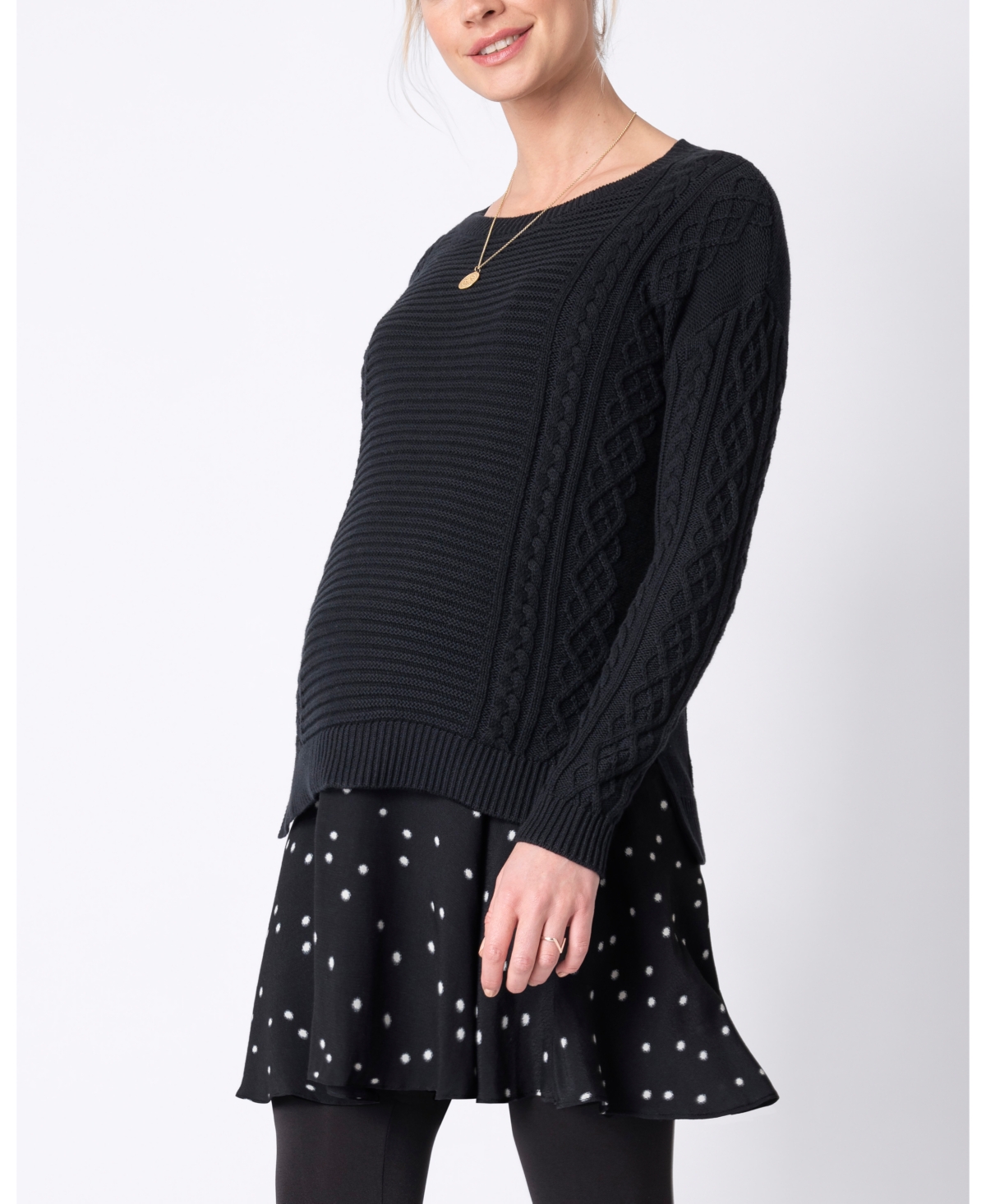 SERAPHINE WOMEN'S DOUBLE LAYER MATERNITY NURSING TUNIC DRESS 
