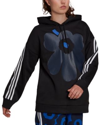 adidas sportswear marimekko fleece hooded sweatshirt