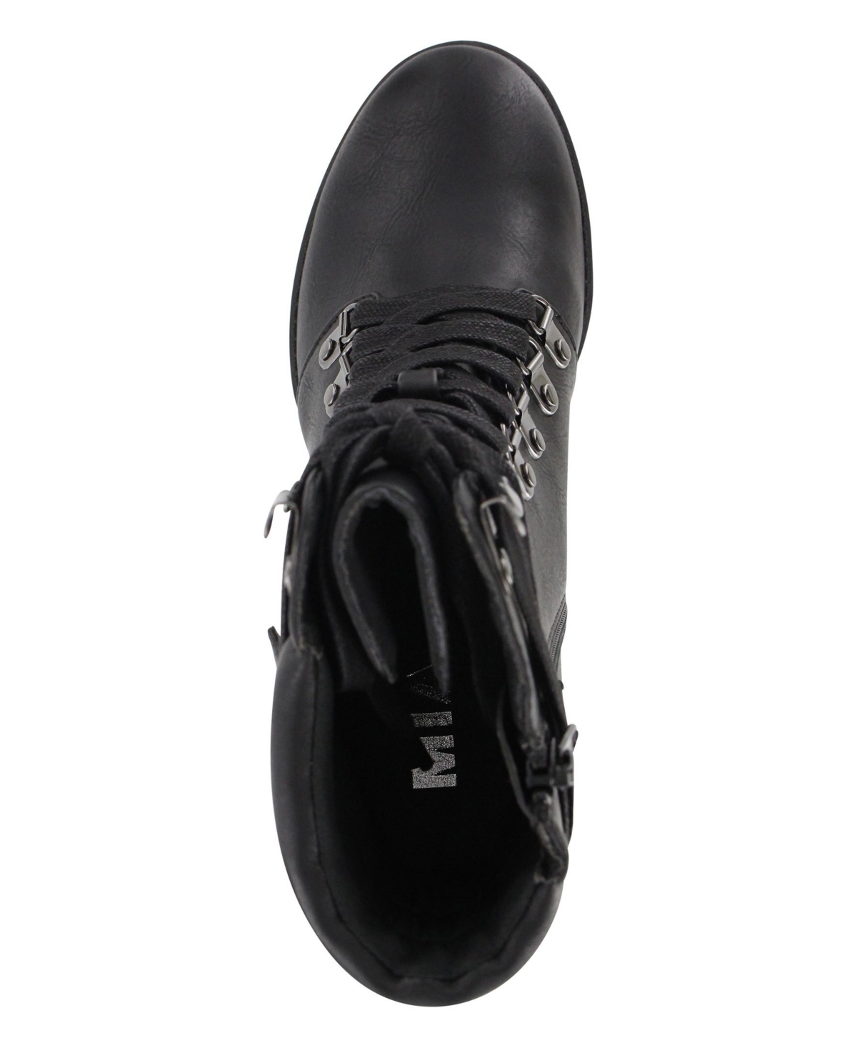 Mia Women's Annamaria Block Heel Lug Sole Biker Boots