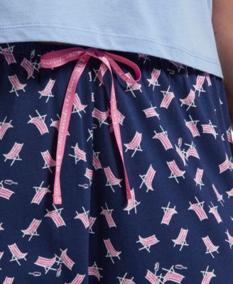 Womens Plus Size Sleepwell Printed Knit Capri Pajama Pant made with Temperature Regulating Technology