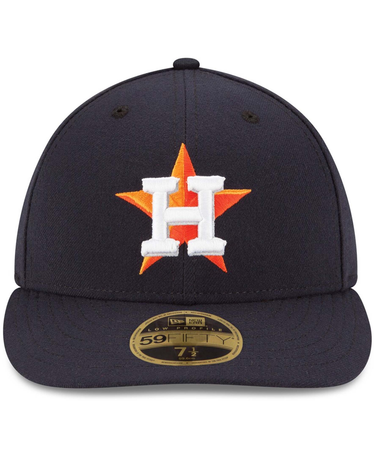 New Era Men'sHouston Astros Home Authentic Collection On-Field Low Profile 59FIFTY Fitted Hat - Navy