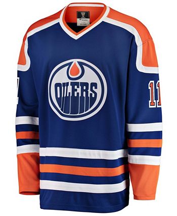 Fanatics - Men's Mark Messier Blue Edmonton Oilers Premier Breakaway Retired Player Jersey
