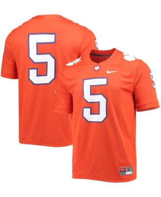 Nike - Men's #5 Orange Clemson Tigers Game Jersey