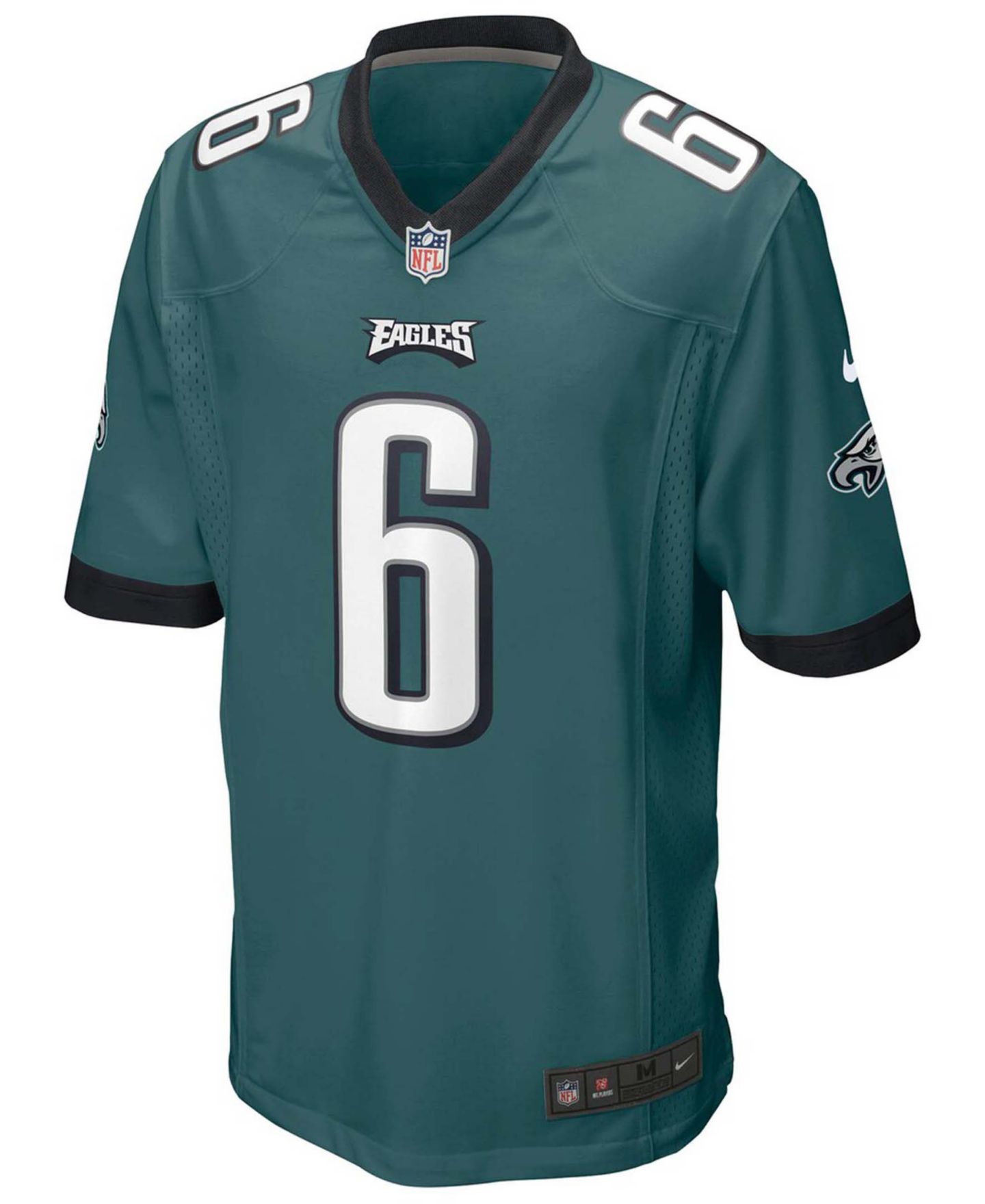 Мужской топ Nike DeVonta Smith Midnight Green Philadelphia Eagles NFL Draft First Round Pick Game Jersey — фото 2