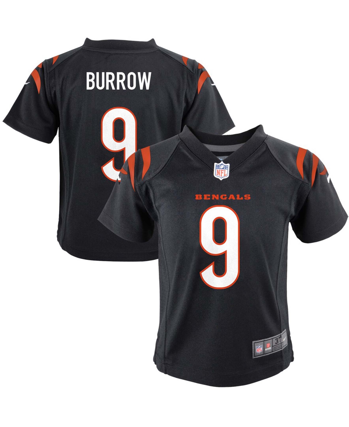 Nike Preschool Joe BurrowCincinnati Bengals Game Jersey - Black