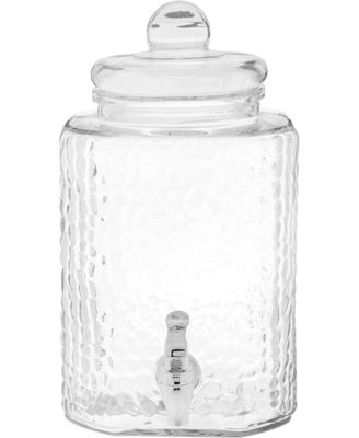 1.5 Gallon Glass Beverage Drink Dispenser with Metal Stand, Set of 3