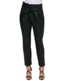 Belted High-Waist Pants