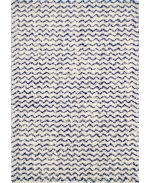 Nuloom Sahara Shag Mlsh02c 5' X 8' Area Rug In Navy