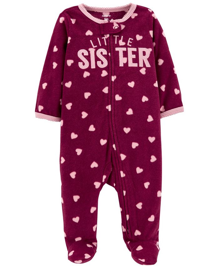 Carter's Little Sister Fleece Sleep and Play Coverall Macy's