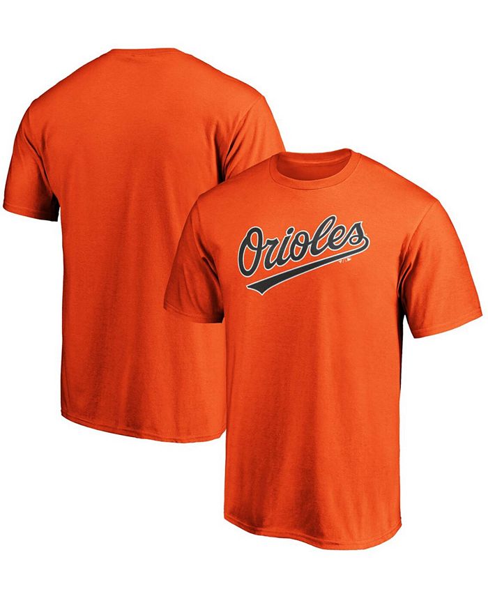 Fanatics Men's Orange Baltimore Orioles Official Wordmark Logo T