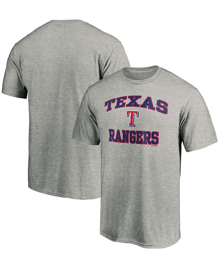 Fanatics Men's Heathered Gray Texas Rangers Heart Soul T-shirt