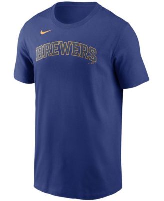 Men's Christian Yelich Royal Milwaukee Brewers Name Number T-shirt