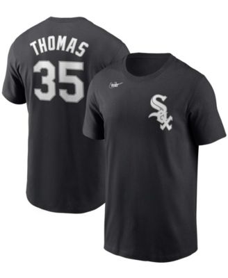 Nike Men's Nike Frank Thomas Black Chicago White Sox Cooperstown Collection  Name & Number T-Shirt