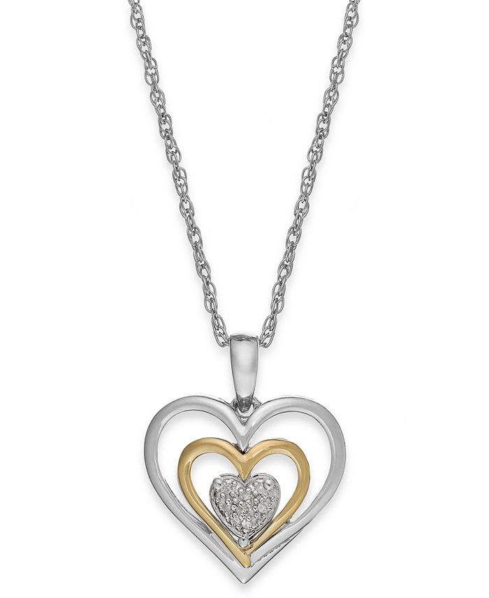 Macys diamond hot sale heart pendant