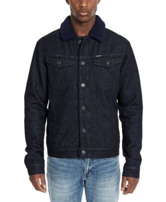 sherpa lined trucker jacket men