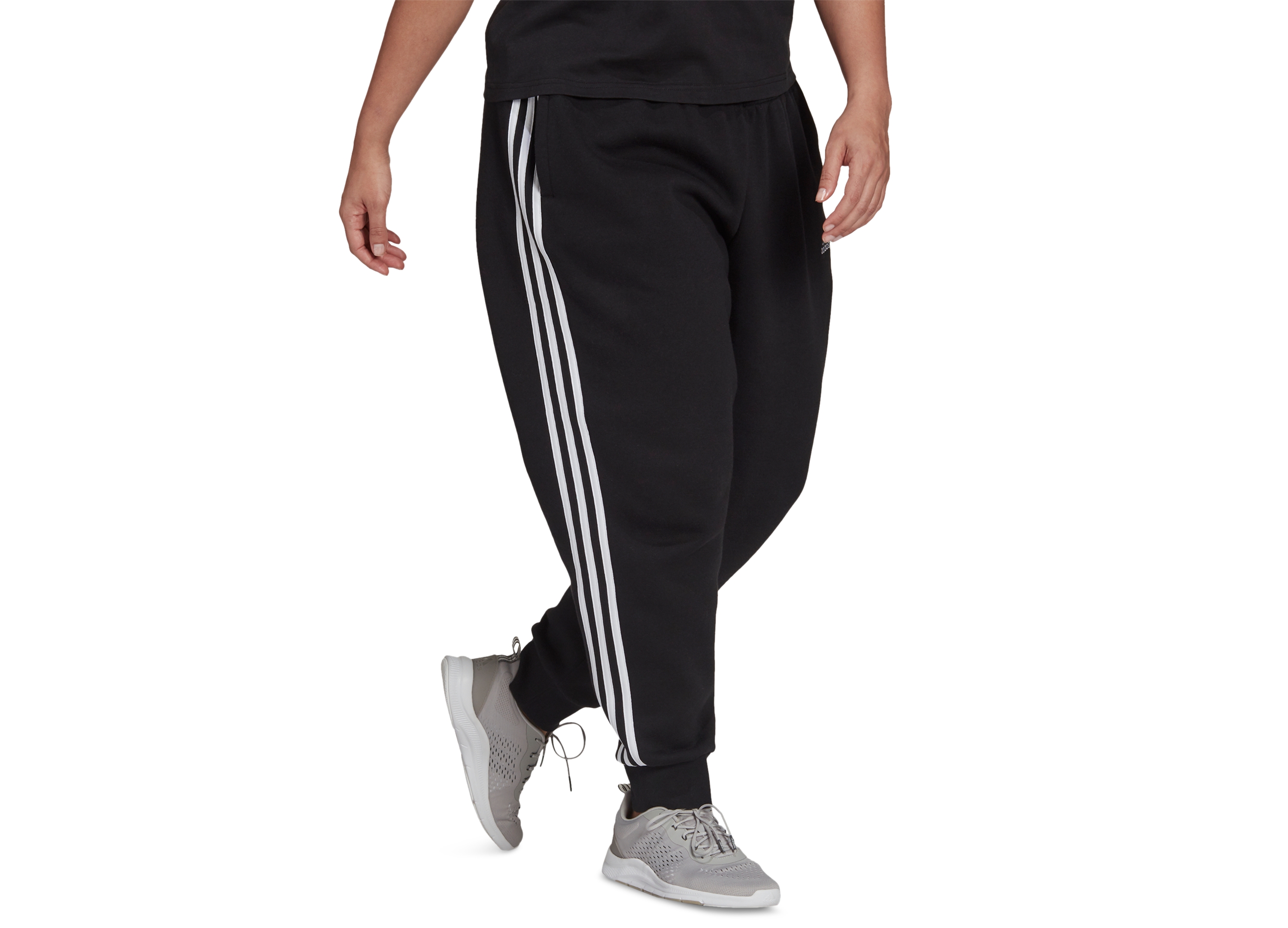Adidas Plus Size Essentials Three Stripes Fleece Joggers eBay