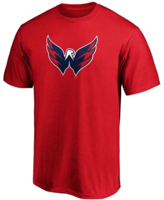 Men's Red Washington Capitals Primary Team Logo T-shirt