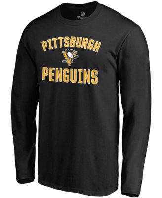 Men's Black Pittsburgh Penguins Team Victory Arch Long Sleeve T-shirt
