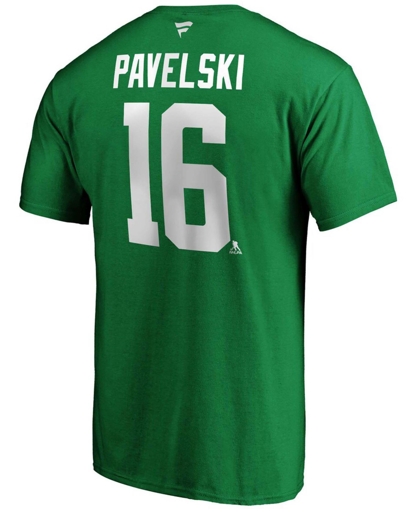 Мужская футболка Fanatics Joe Pavelski Kelly Green Dallas Stars Player Authentic Stack Name and Number — фото 3
