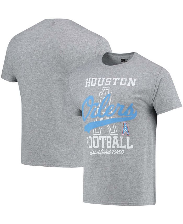 Starter Men's Heathered Gray Houston Oilers Blitz Throwback T-shirt - Macy's