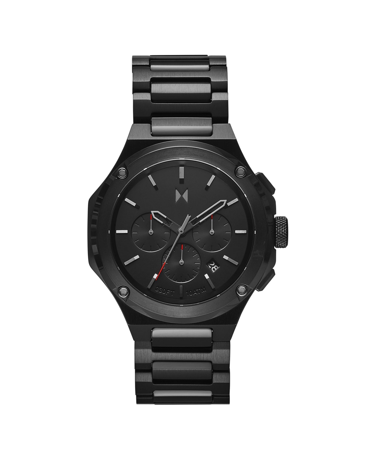 Men's Raptor Black Stainless Steel Bracelet Watch 46mm - Black
