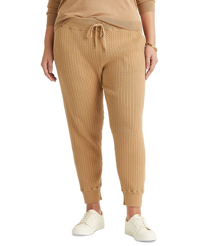 Lauren Ralph Lauren PlusSize CableKnit Jogger Pants Macy's
