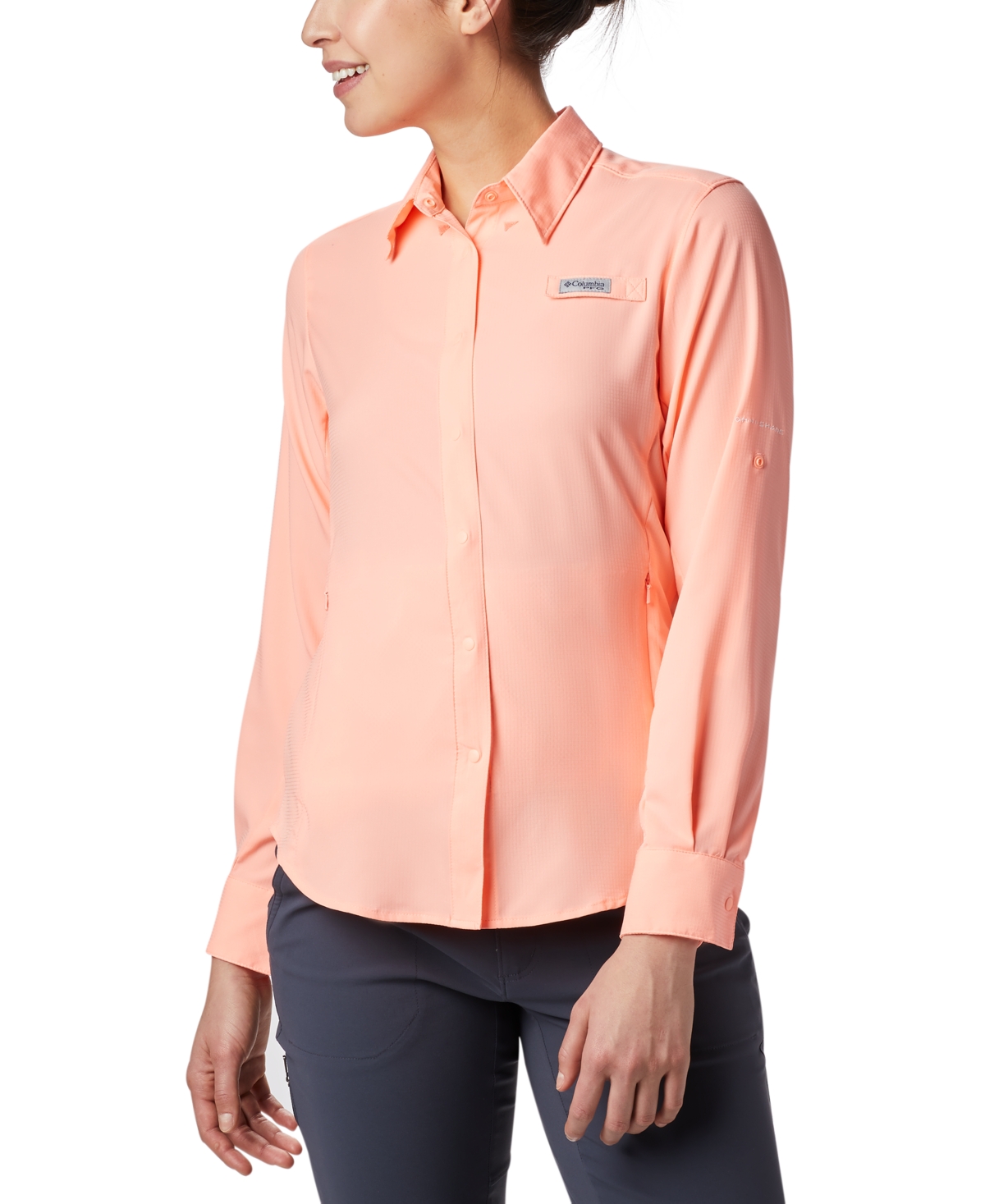 Columbia Women's Pfg Tamiami Ii Long-sleeved Shirt In Pink