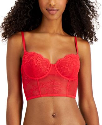 INC International Concepts Women's Lace Bustier Lingerie, Created for Macy's