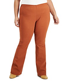 Trendy Plus Size High Rise Pull-On Flare Pants