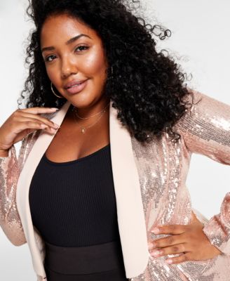 plus size sequin blazer