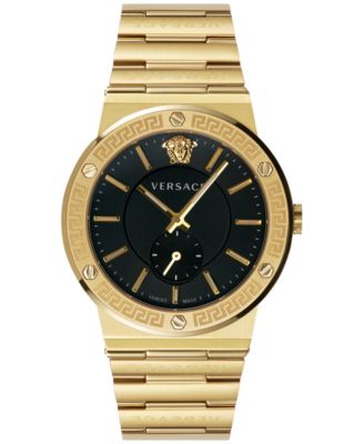 Versace - Men's Swiss Greca Logo Gold Ion Plated Stainless Steel Bracelet Watch 41mm