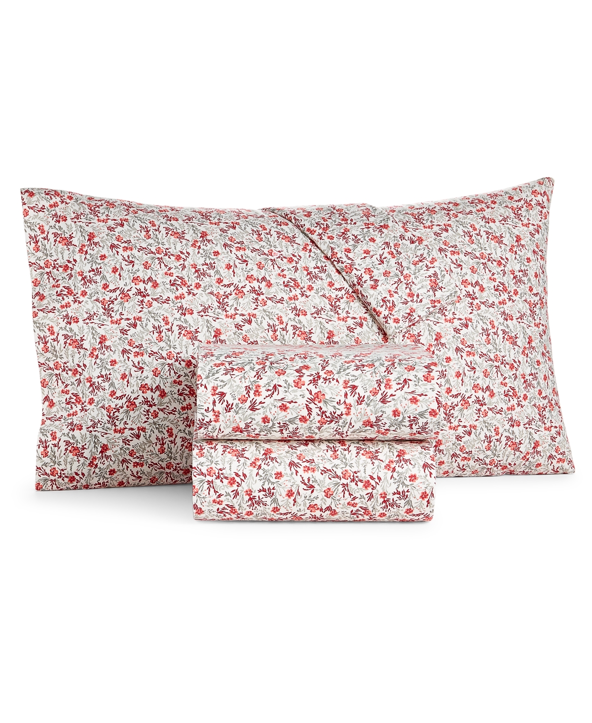 Martha Stewart Collection Holiday Printed Cotton Flannel 3-pc. Sheet Set, Twin, Created For Macy's In Ditsy Floral