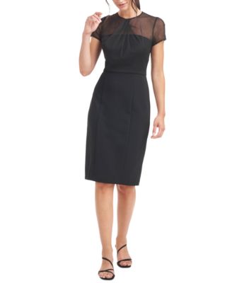 JS Collections Illusion Sheath Dress 