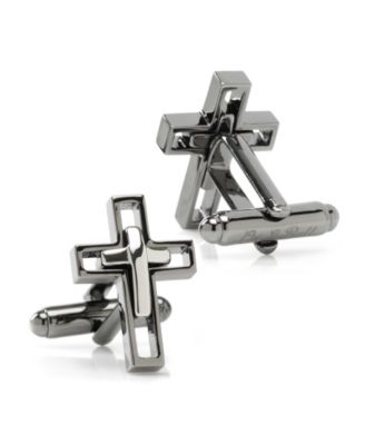 Men's Cut Out Cross Cufflinks
