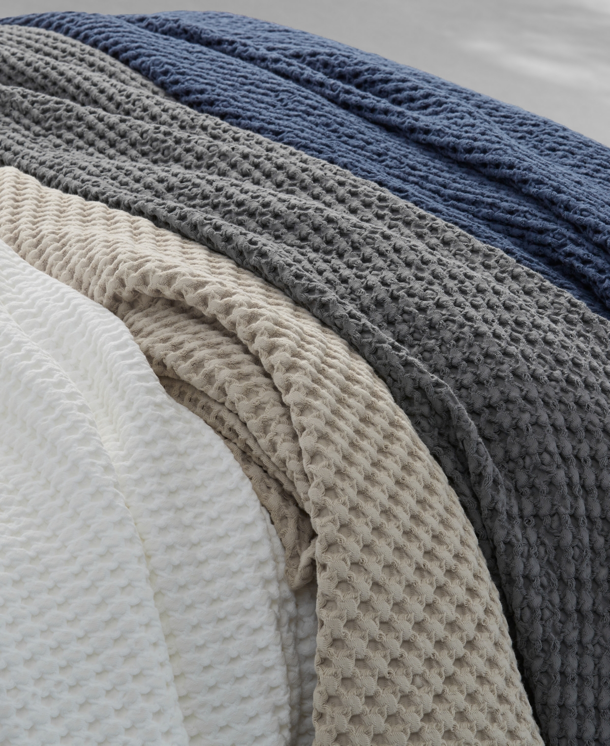 White Sand Pebble Beach Honeycomb Coverlet, Full/Queen