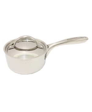 Shop Berghoff Hammered Tri-ply 5.5" Covered Saucepan In Silver-tone