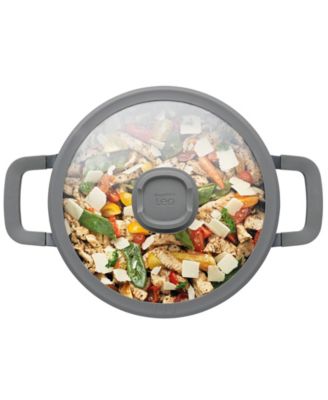 Leo Stone+ Nonstick Ceramic 10" Stock Pot with Lid Recycled, 4.6qt