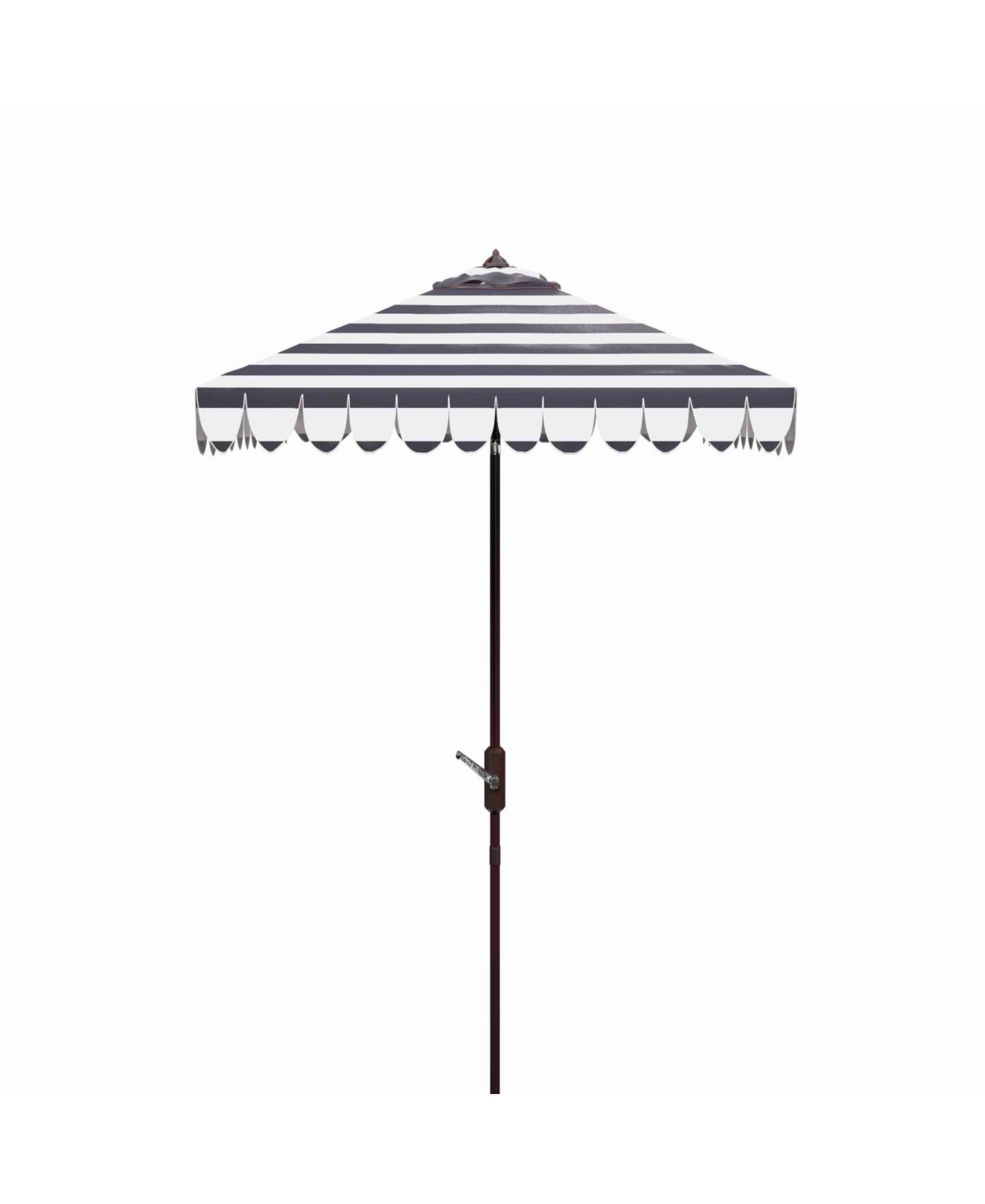 Safavieh Vienna 7.5' Square Umbrella In Black,white