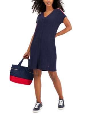 Tommy Hilfiger - Ribbed V-Neck Dress