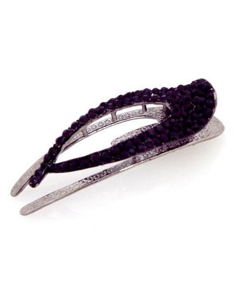 Женская заколка Soho Style Elongated Crystal Teardrop Hair Clip, цвет: Разноцветный