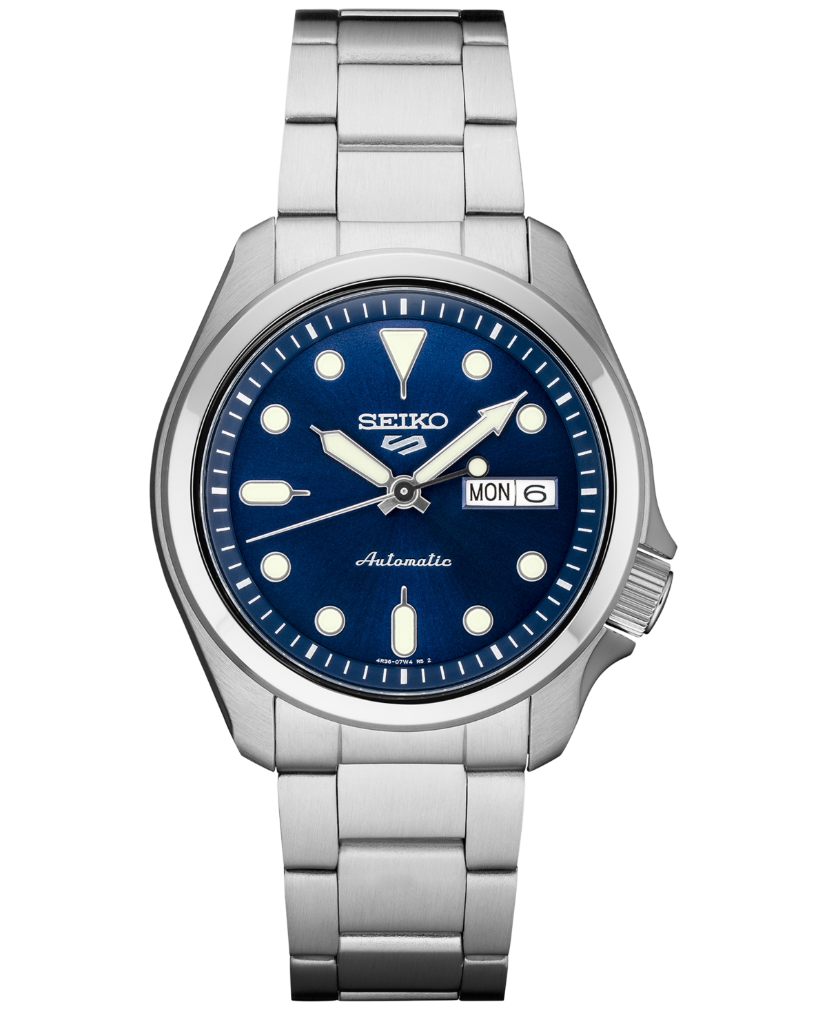 Men's Automatic 5 Sports Stainless Steel Bracelet Watch 43mm - Blue