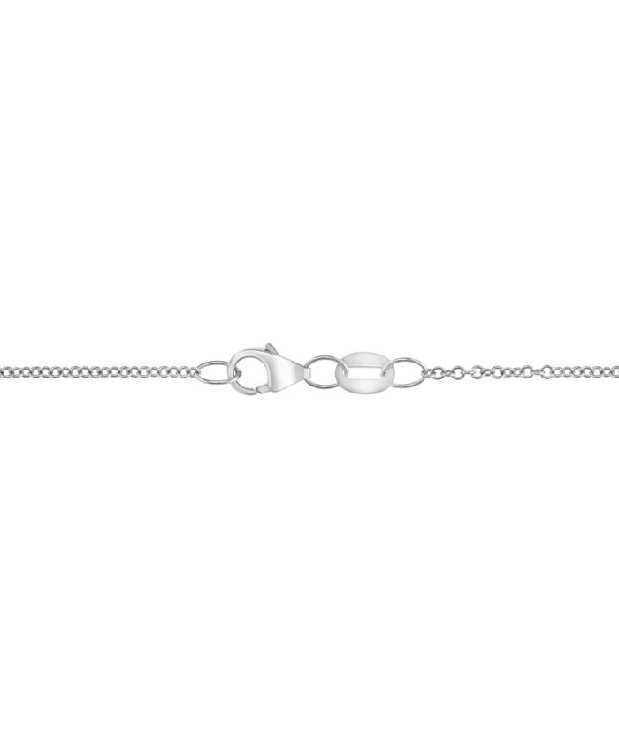 EFFY Collection - London Blue Topaz (5-1/4 ct. t.w.) & Diamond (1/4 ct. t.w.) Halo 16" Pendant Necklace in 14k White Gold