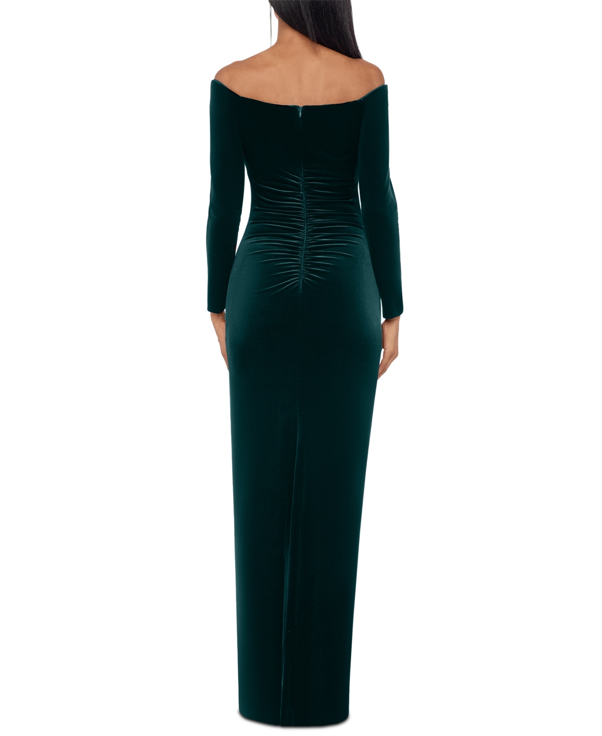 Xscape Velvet Off-The-Shoulder Gown