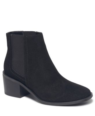 black suede booties macys