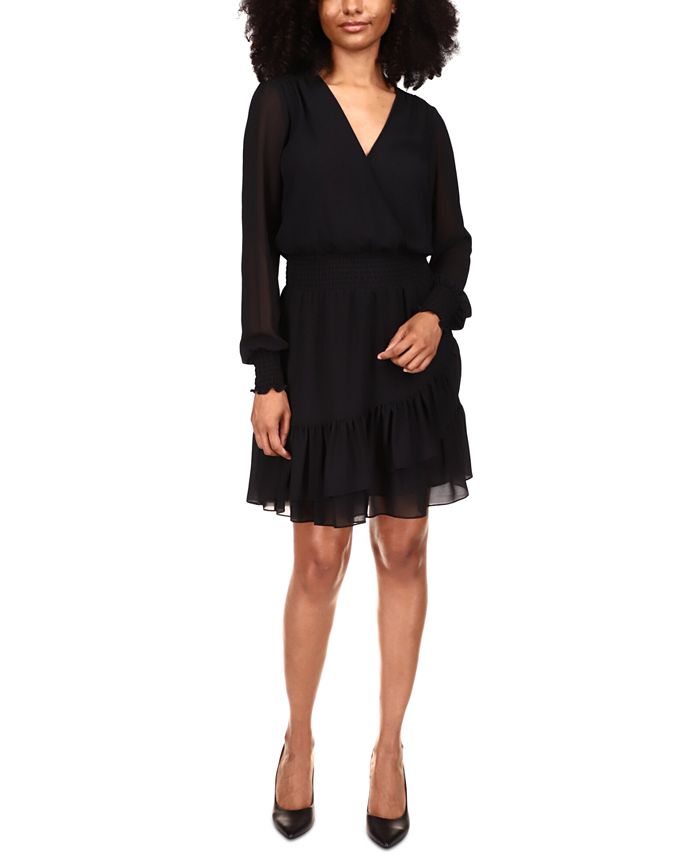 Michael Kors Faux-Wrap Dress, Regular & Petite & Reviews - Dresses - Women - Macy's