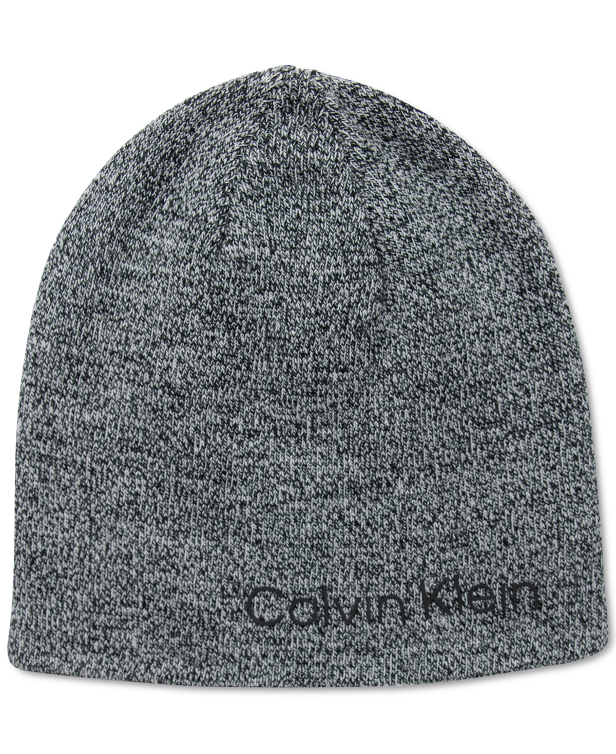 Men's 2-In-1 Reversible Marled Beanie - Black